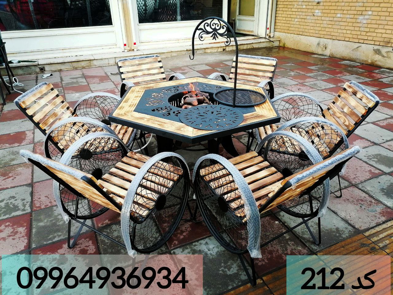 صندلی باغی چوبی مدل گلبرگ کد 212